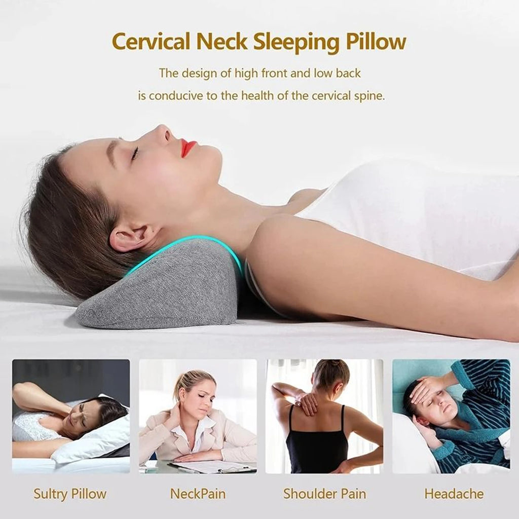 Pain-Free Night — Cervical Pillow + Sleep Mask