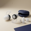 Reusable silicone noise-reduction earplugs with carry case